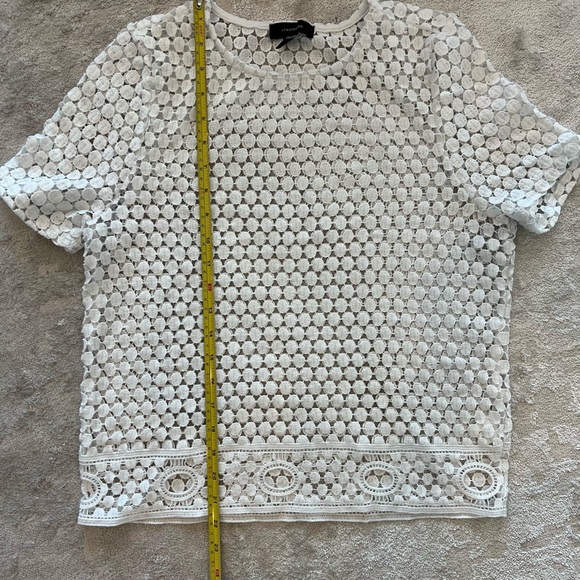 Atmosphere white short sleeve blouse. US size 2/4. Used like new - Picture 3 of 3